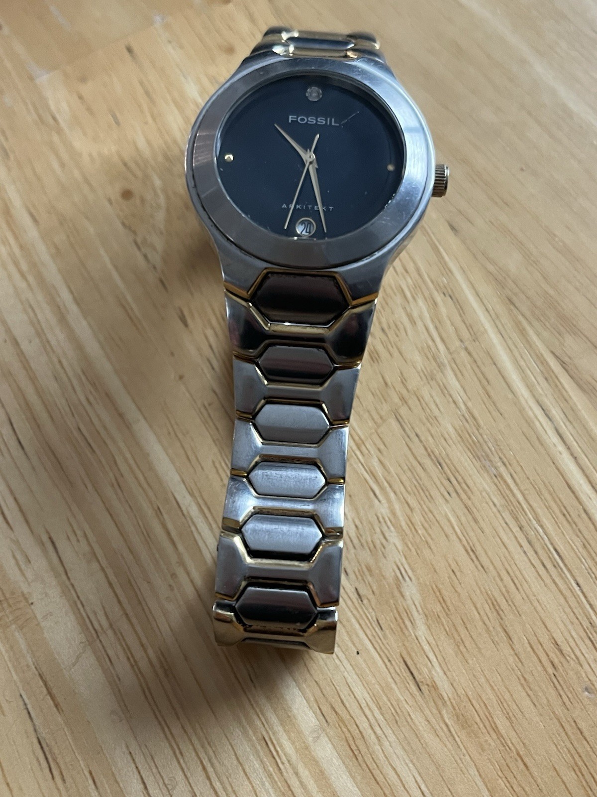 Fossil Arkitekt FS-2696 Analog Quartz Stainless Steel Watch Mens (7” length)