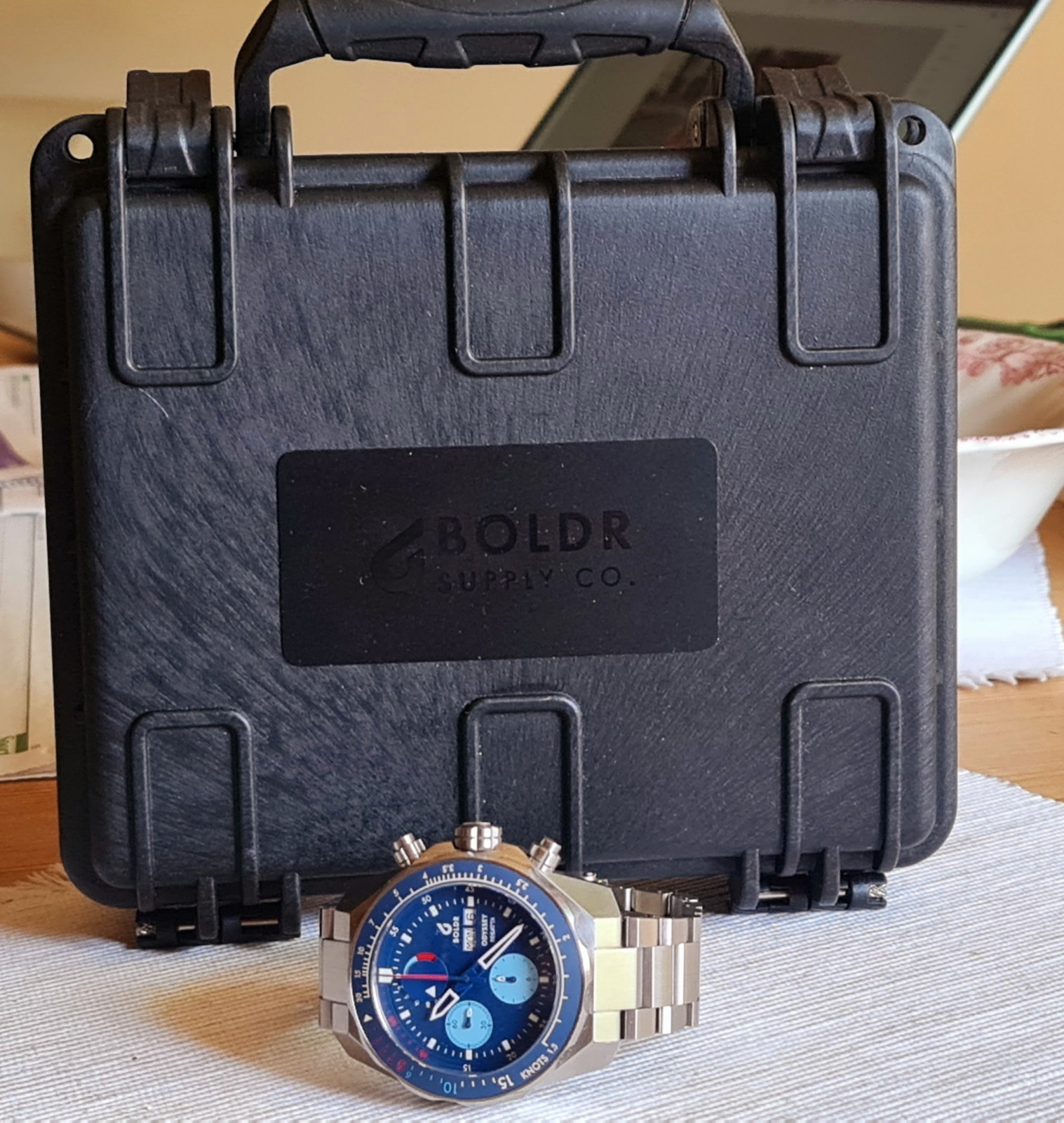 BOLDR ODYSSEY REGATTA ADMIRAL WATCH BLUE DIAL #058/100 FULL KIT BEAUTIFUL