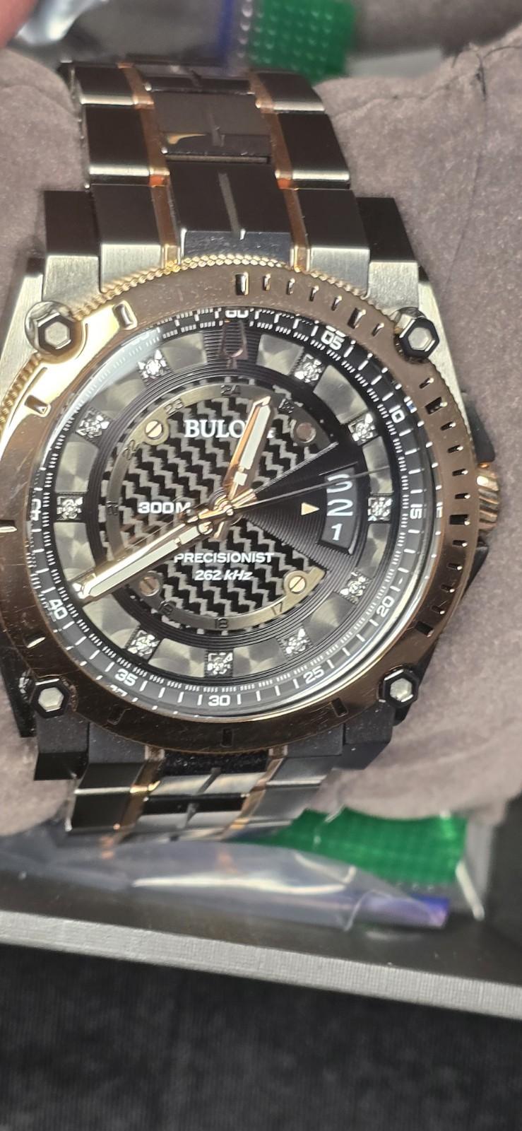 Bulova Precisionist Icon Mens Diamond Watch 98D149