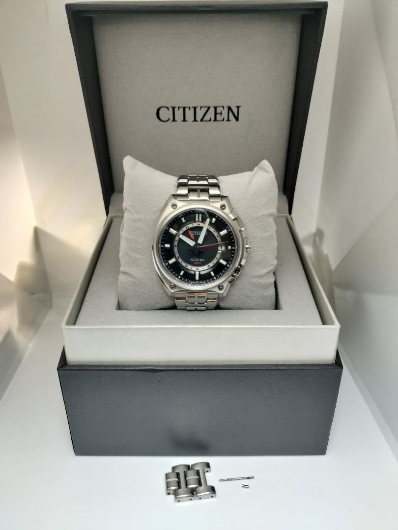 Citizen ATESSA H117 Watch Titanium Black GMT Solar Radio Controlled Edition