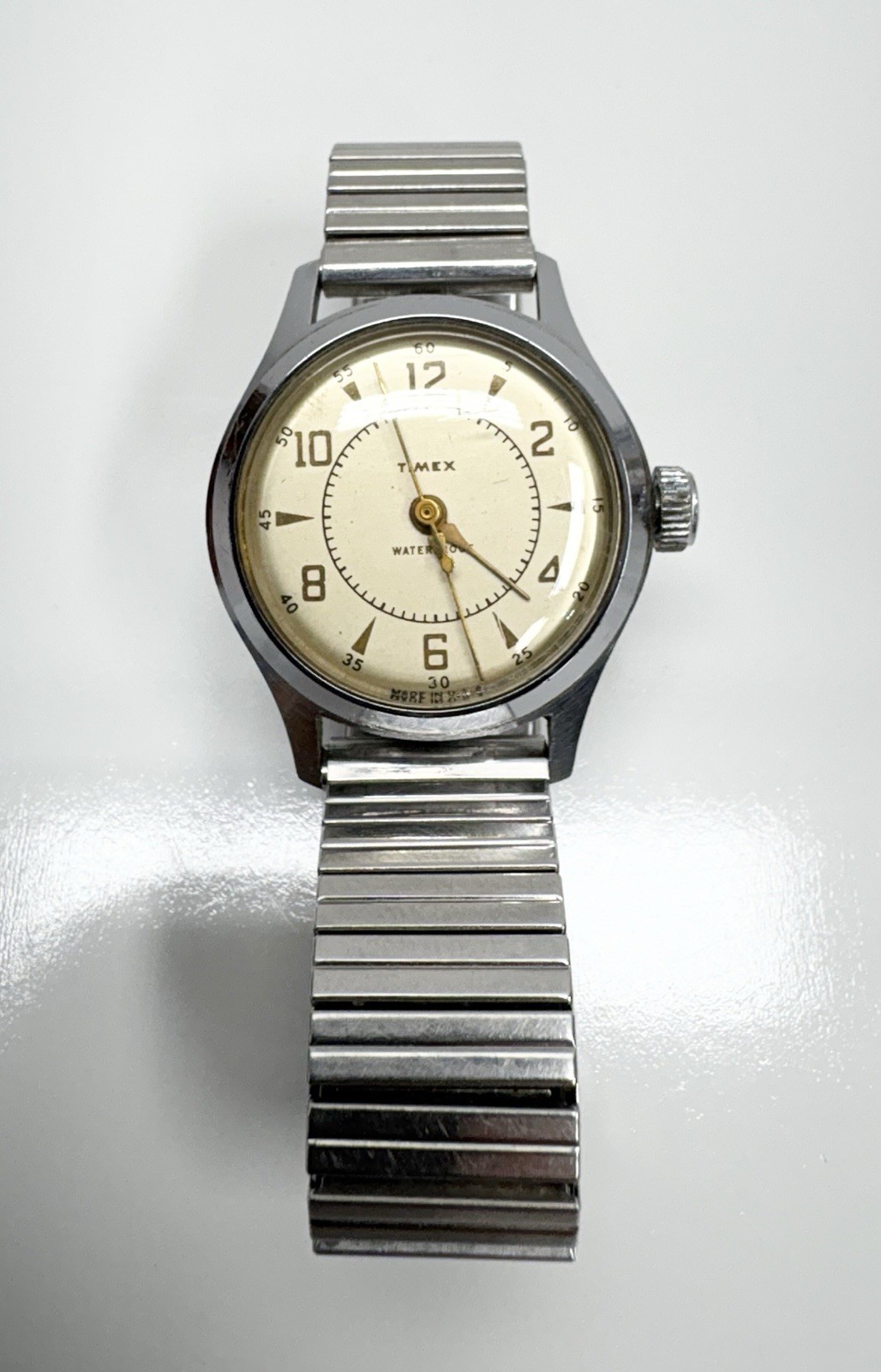Timex Marlin 1950’s US Time Mens Watch Dust-proof Waterproof Vintage Chrome