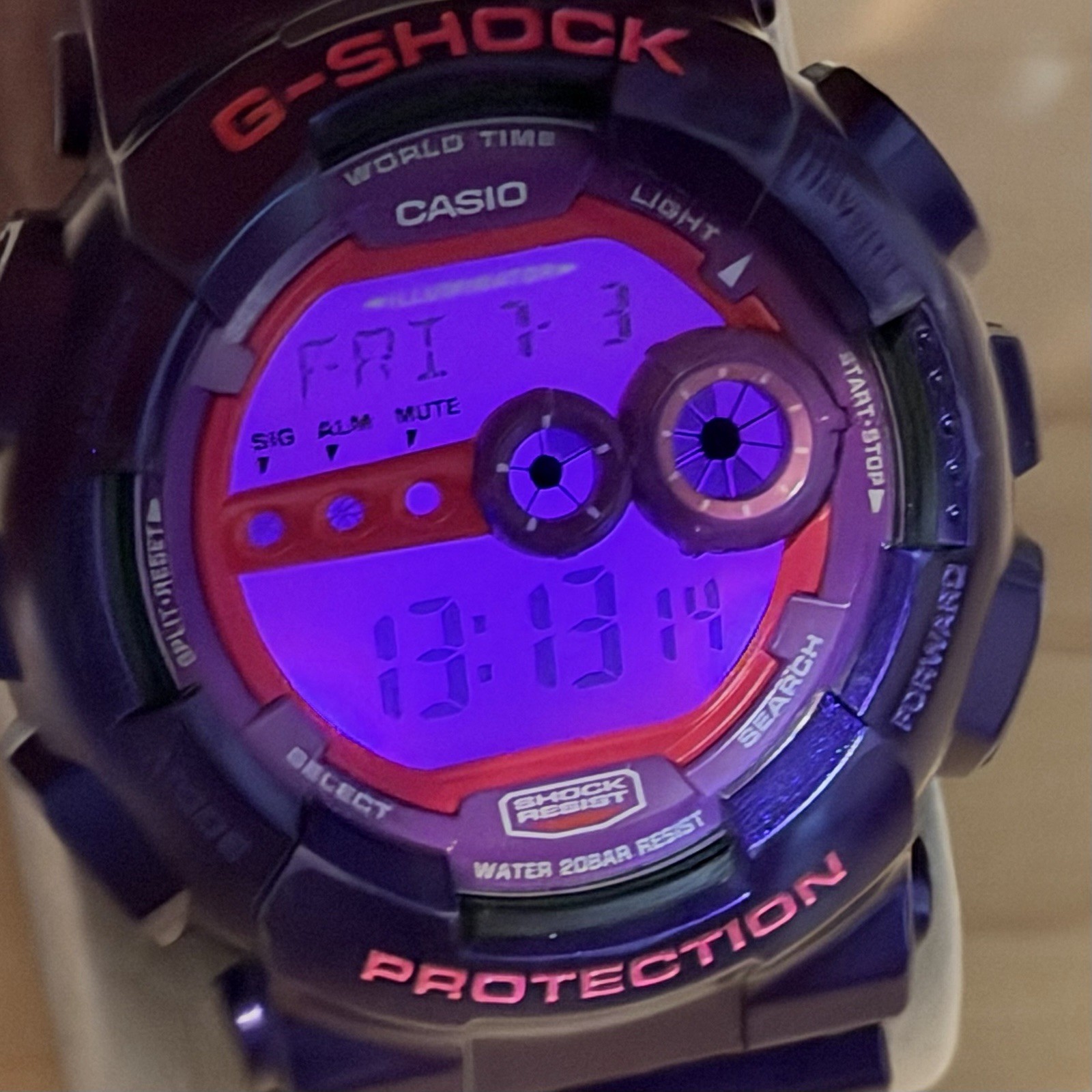 Casio G-Shock GD-100SC-6 Crazy Colors Series Purple Mens Digital Watch GD100 100