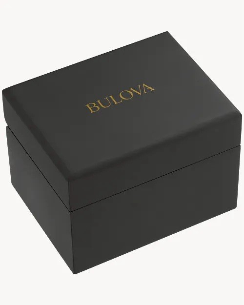 BULOVA PRECISIONIST CHRONOGRAPH 98B355 BLACK DIAL GREEN LEATHER STRAP MENS WATCH