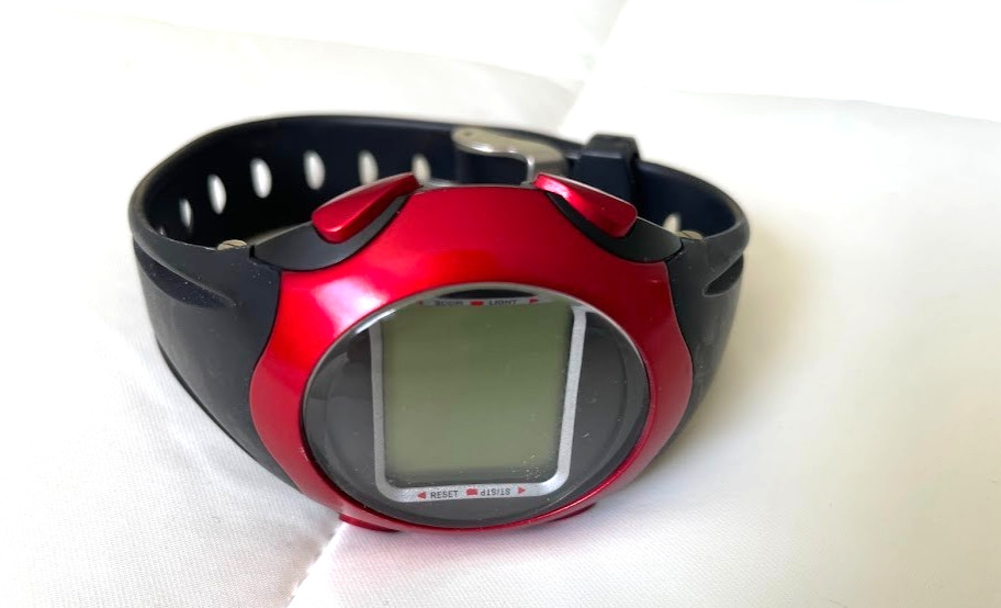Athletic Works Digital Sports Watch Water Resistant, Needs Battery RED BLACK