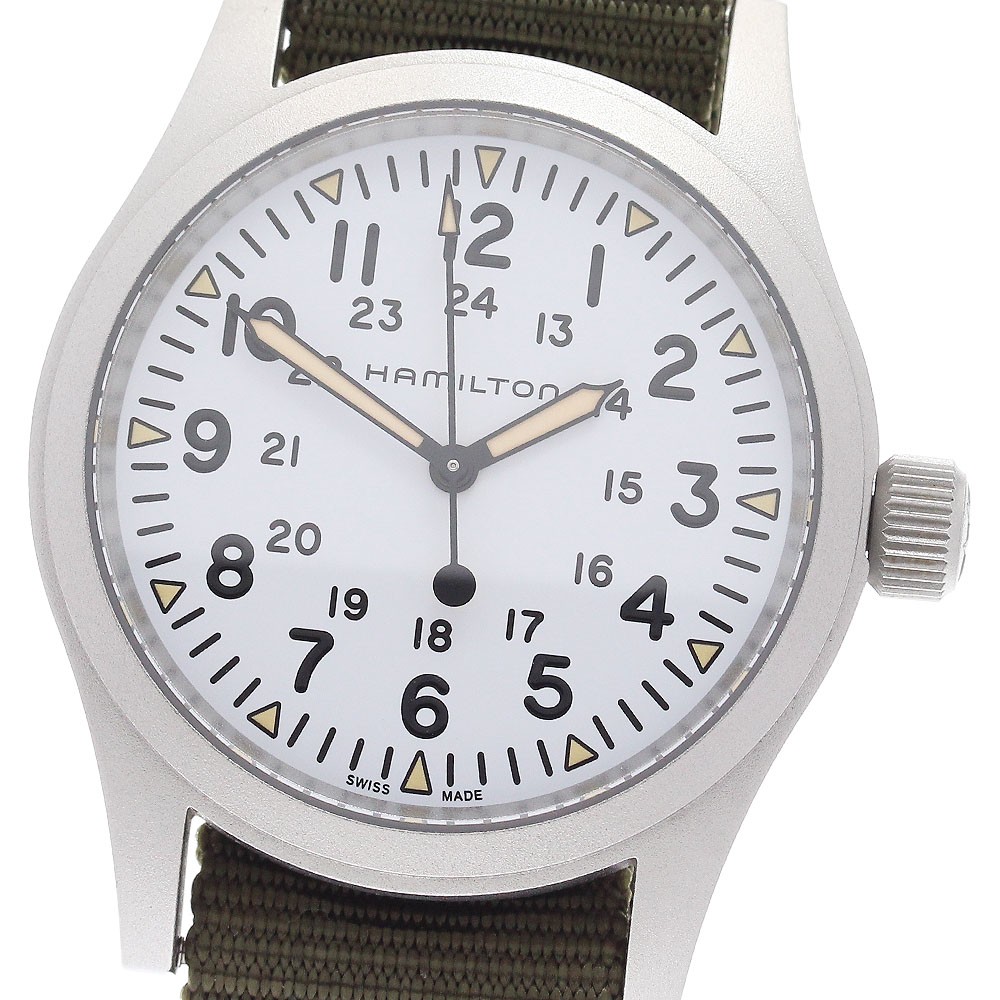 HAMILTON Khaki field mechanical H694390 white Dial Hand Winding Men’s_958447