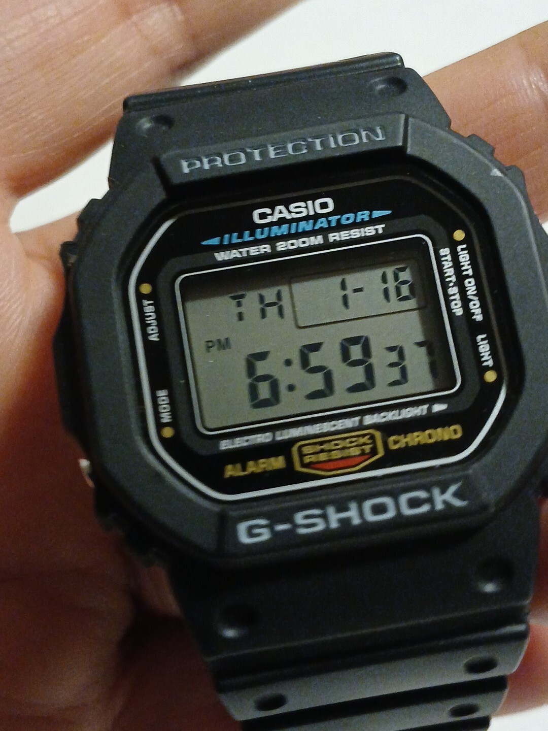 Black Casio G-Shock Watch Digita Resin Band( 5291) DW-5600E-1V