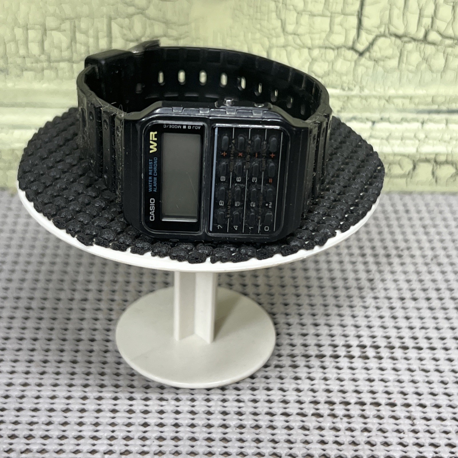 Casio CA53W, 8-Digit Calculator Watch, Resin Strap, Alarm, Chronograph Untested