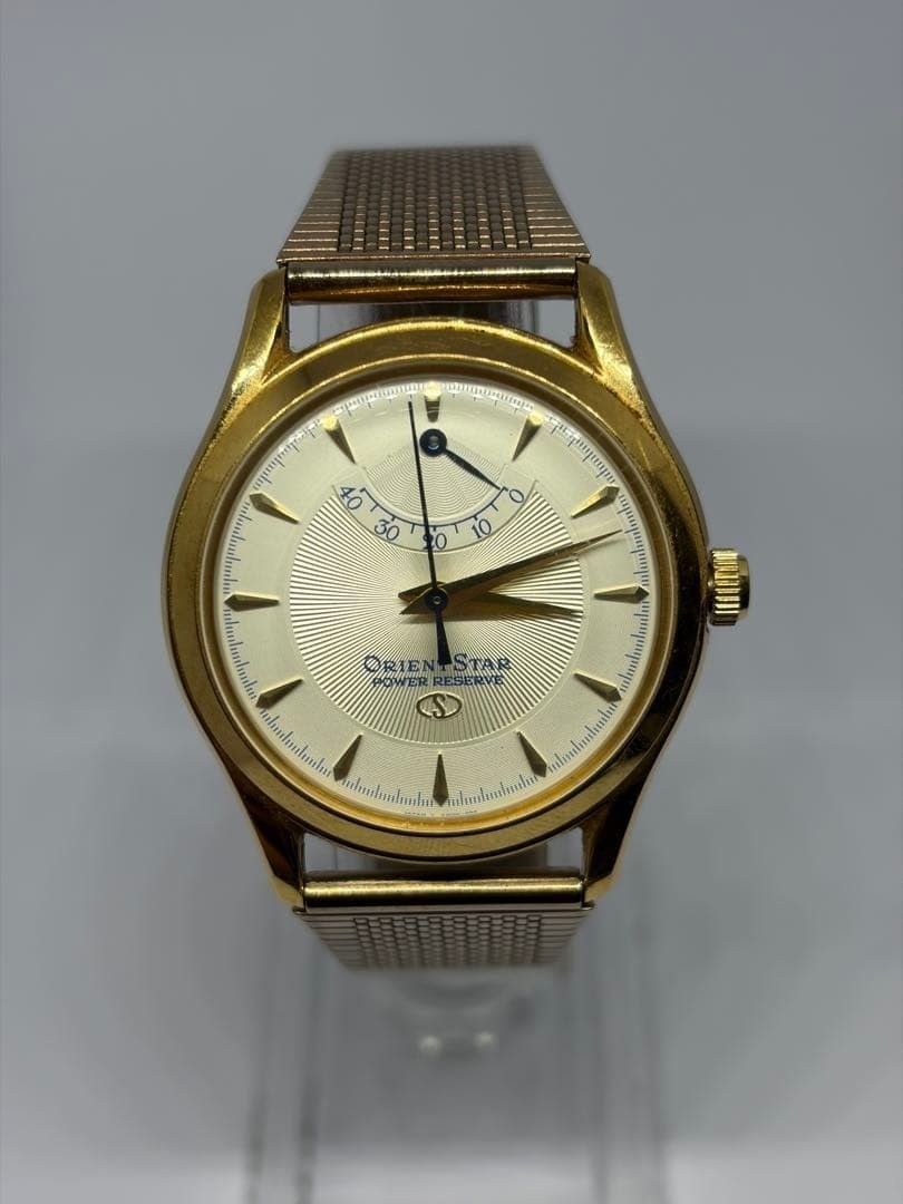 ORIENT STAR EW00 A0 Automatic Watch Men’s Power Reserve Gold Dial Case Working
