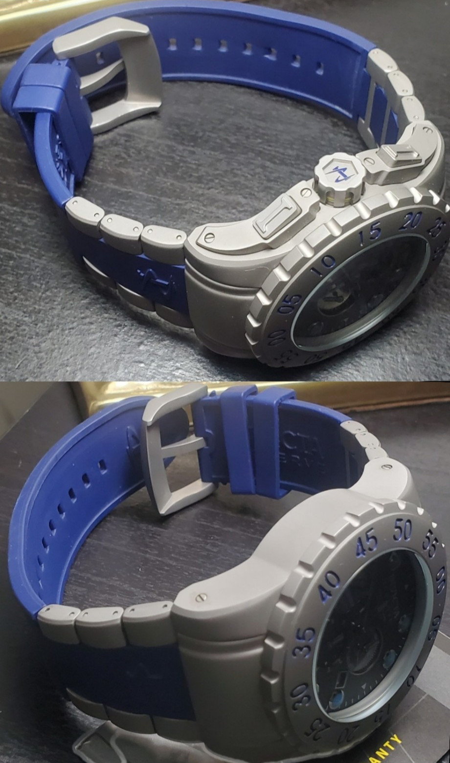 INVICTA RESERVE DIVER LEVIATHAN 0800 STAINLESS 200M 52mm MEN’S WATCH GRAY BLUE