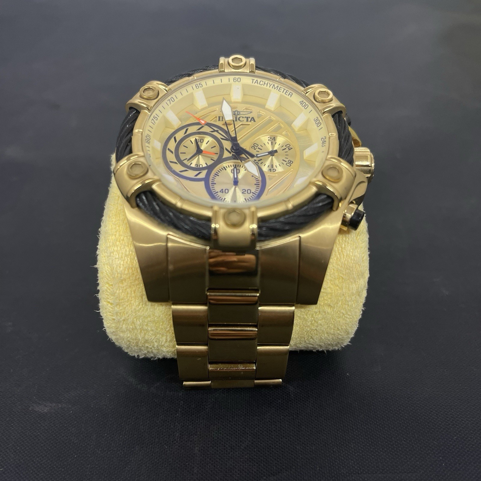 Invicta Men’s 25515 Bolt Quartz Chronograph Gold Dial Watch