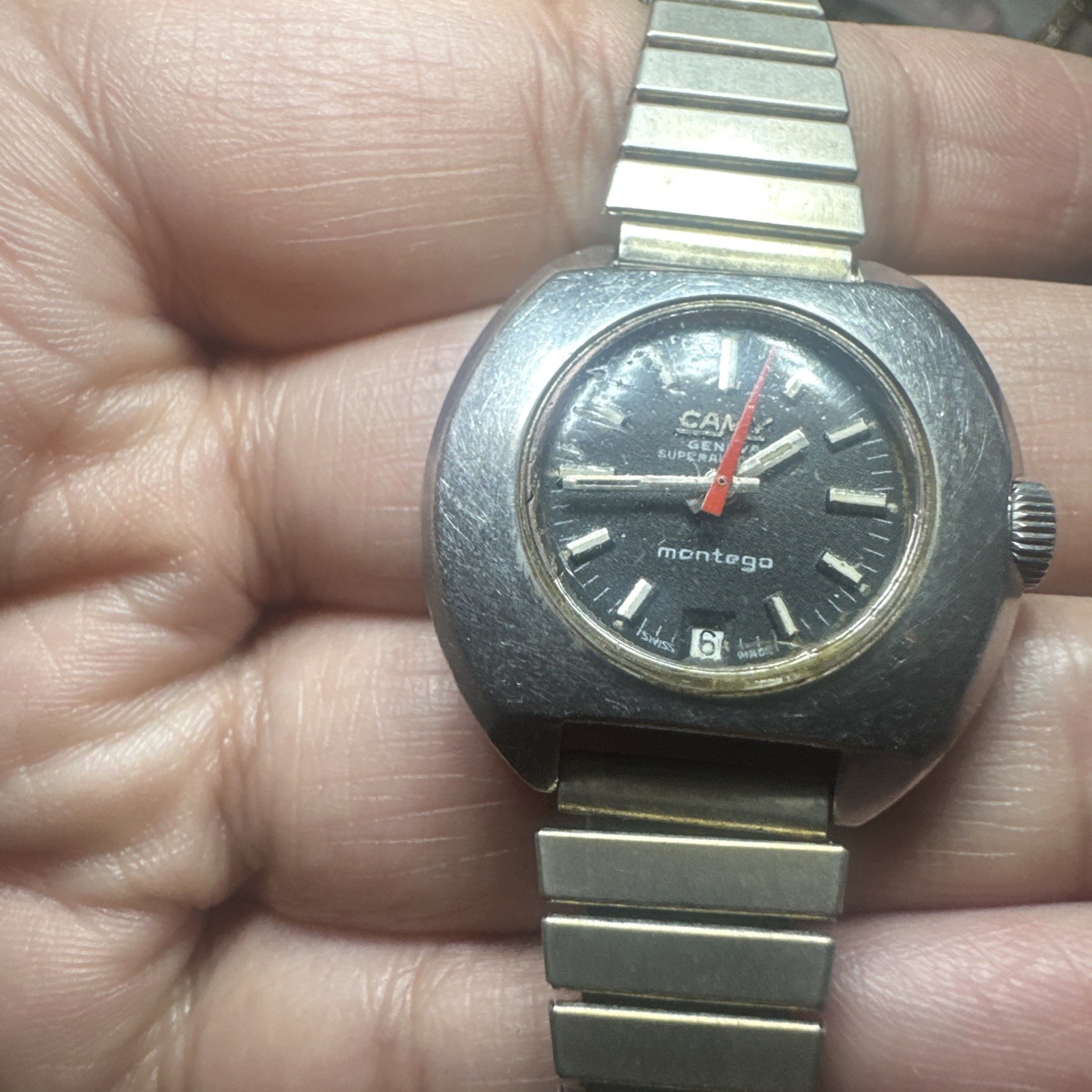 VTG Camy Super Automatic Geneve Montego Swiss Ladies Watch 29mm Need Servicing