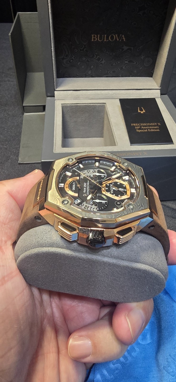 Bulova Precisionist X SE 10TH Anniversary Chrono Rose Gold 98B356