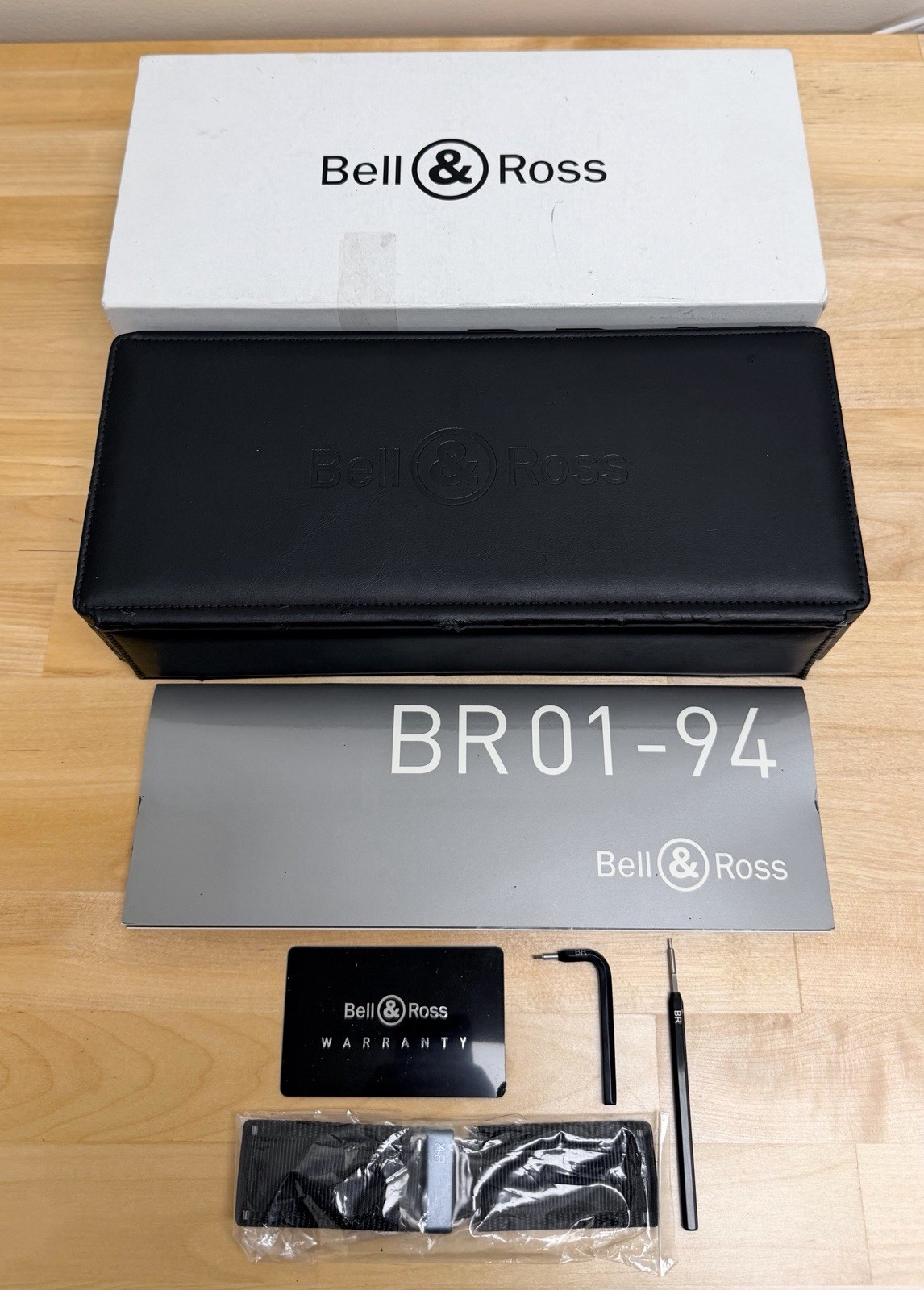 Bell & Ross BR01-94 Chronograph Silver Dial with Box & Papers!!
