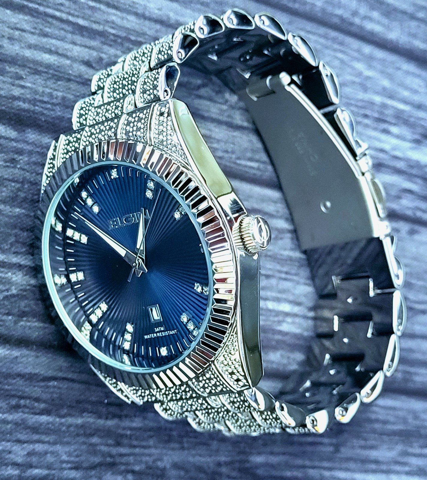 Rare Elgin Paved Diamond Dial Men’s Watch Authorized Dealer