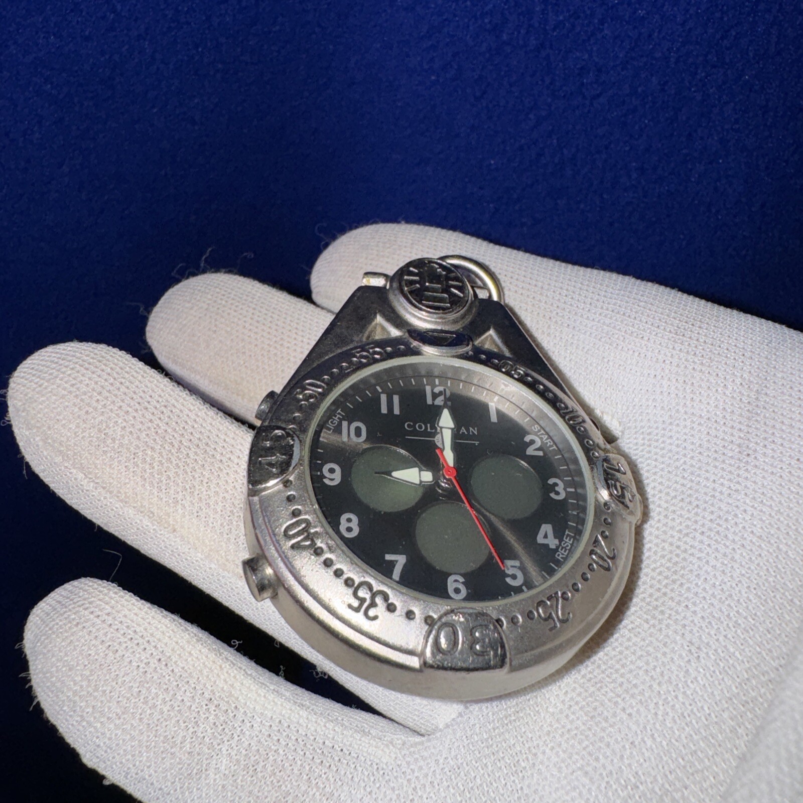 2003 Coleman Outdoors Pocket Indiglo Watch Need Battery & Possible Cleaning