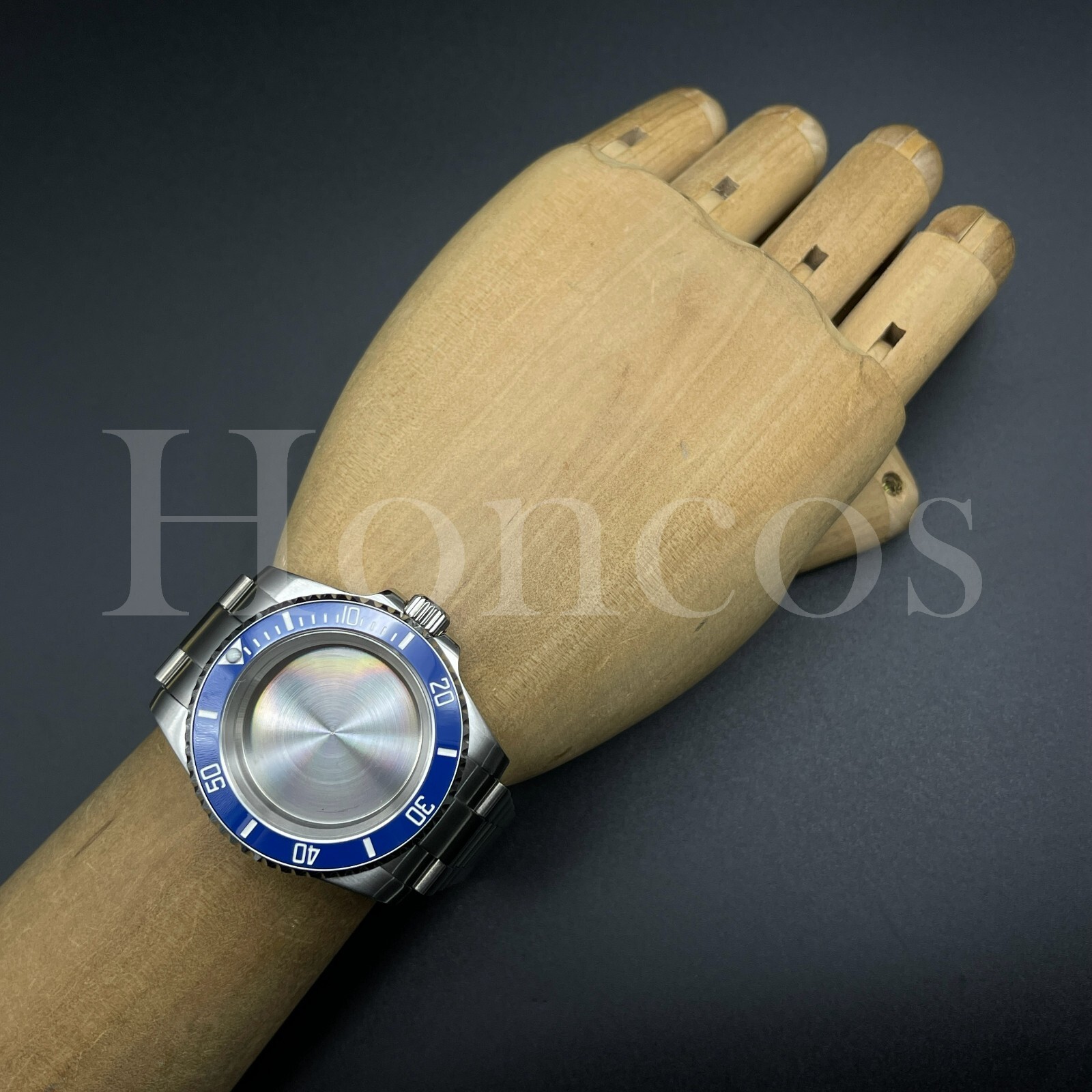 Custom Made MODS Watch Case and Bracelet Fits for NH34/35 Movement Silver BL/WT