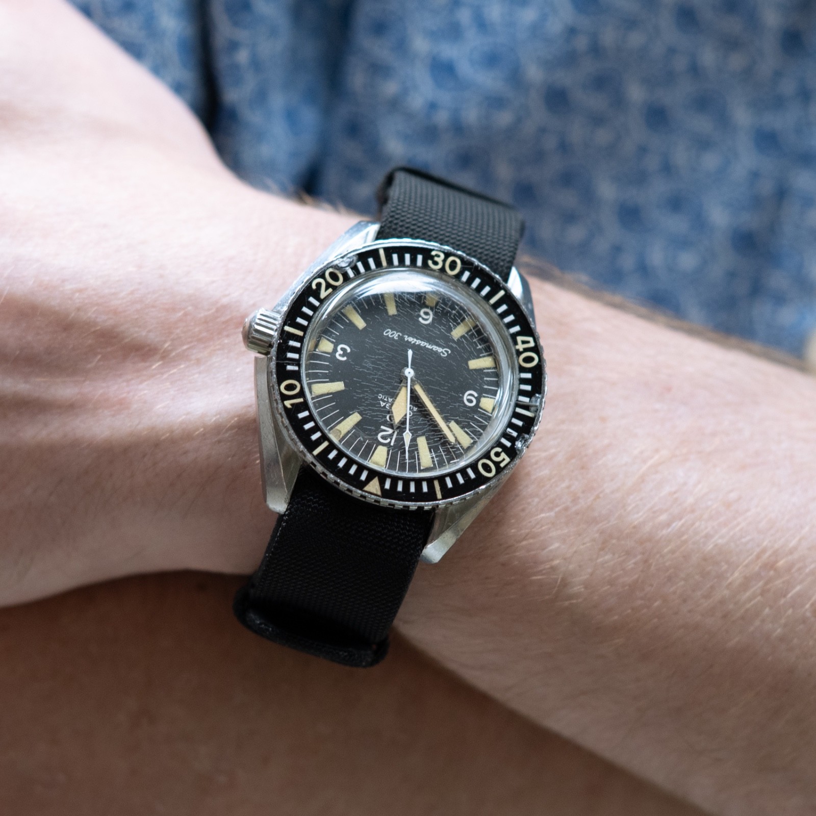Omega Seamaster 300 SS 165.024 with Custom Omega Strap