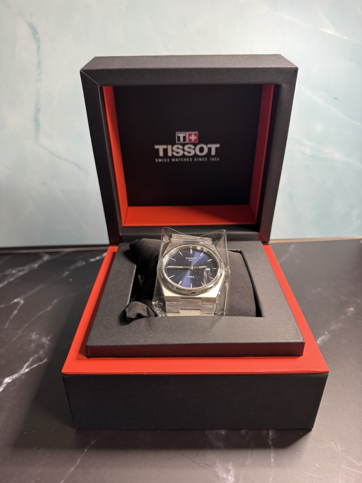 Tissot PRX quartz blue dial watch Men’s