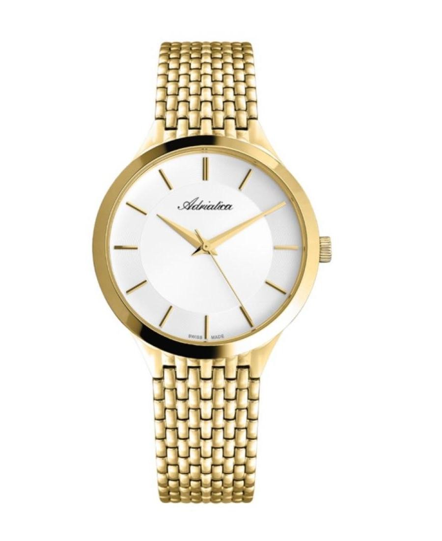ADRIATICA Men Quartz Casual Watch Classic Dress Silver Dial Waterproof Swiss
