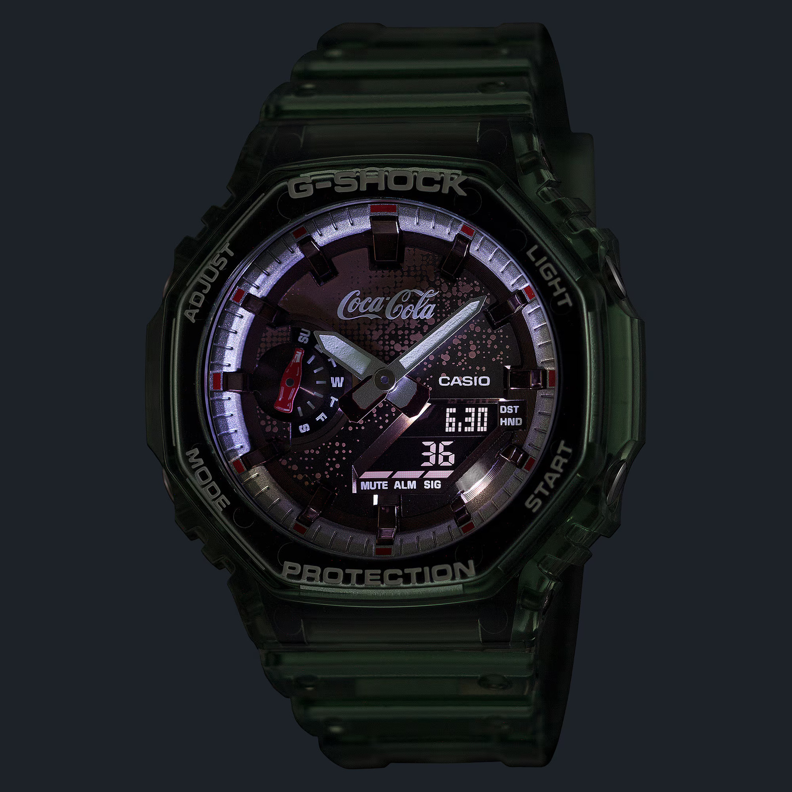 CASIO G-SHOCK x Coca-Cola GA-2100CC-3AJR. In Hand, With Box And Papers