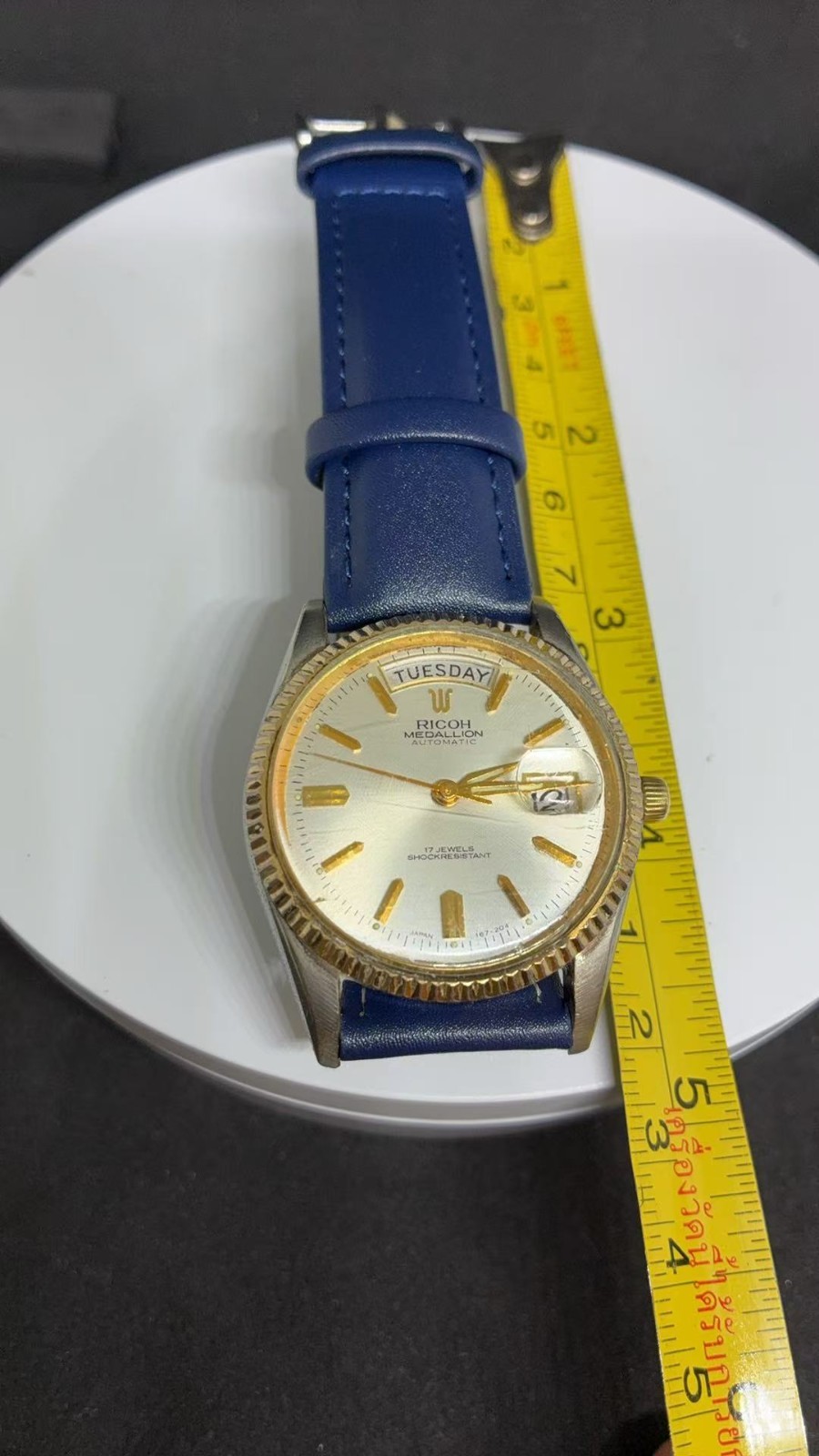 Ricoh Medallion 35mm President Automatic Date Day Japan Men Watch Run (Lot2779)