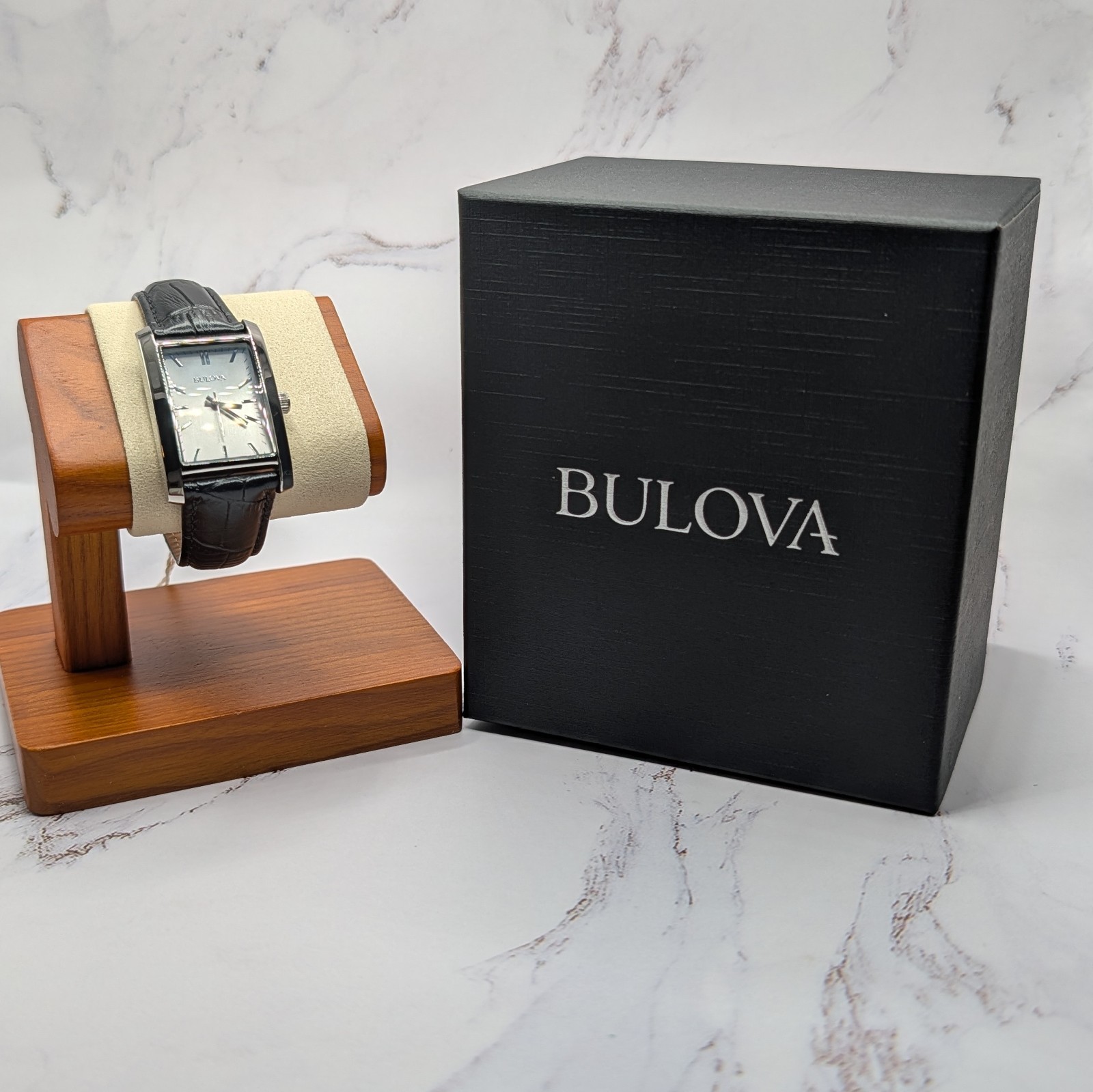 Bulova Corporate 96L200 Quartz Silver Dial Black Leather (NOS) Box No Papers