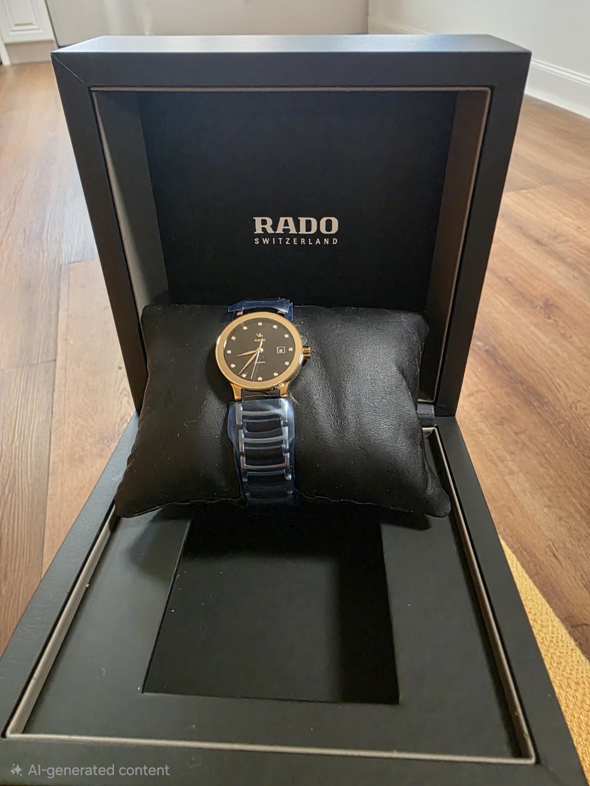 Ladies Watch Rado Centrix Automatix Diamond Gold Dial