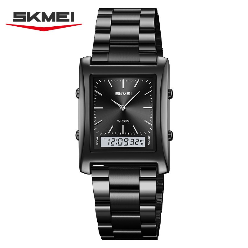 SKMEI Men Electronic Watch Rectangle Wristwatch Male Steel Digital Sport Watches