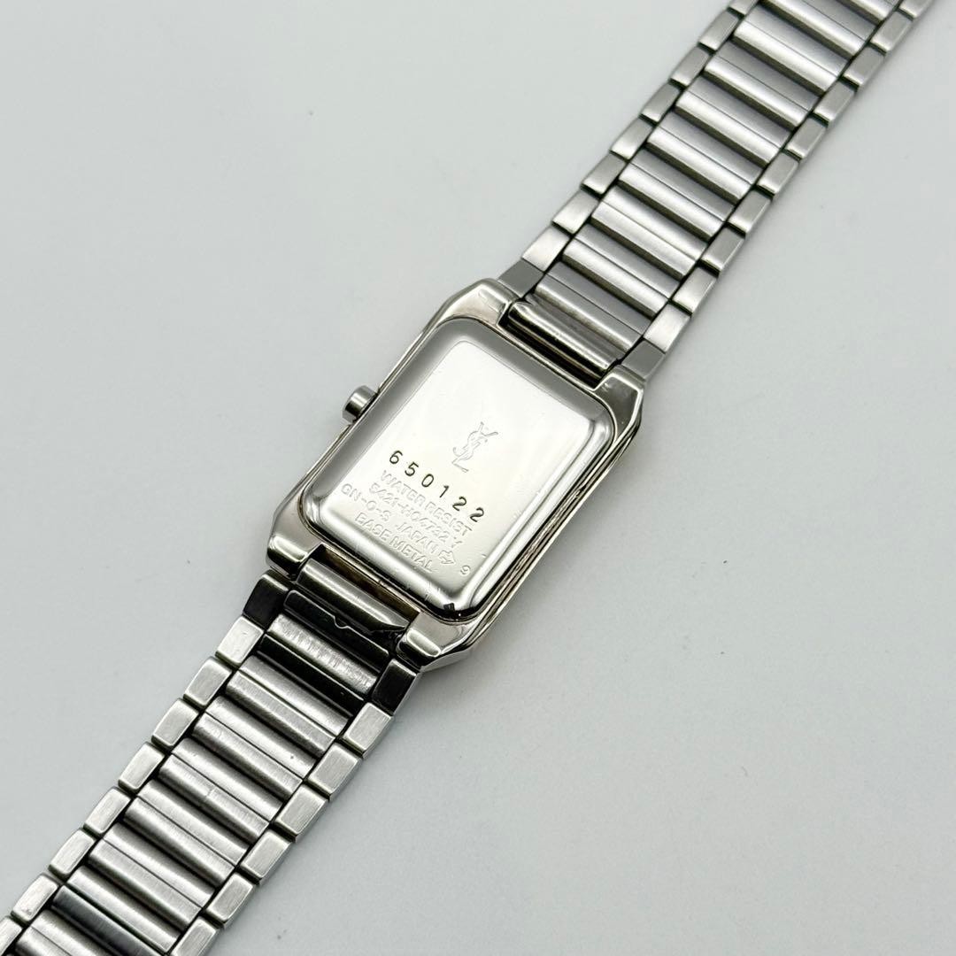 condition working Saint Laurent Watch Quartz Square White Dial Business