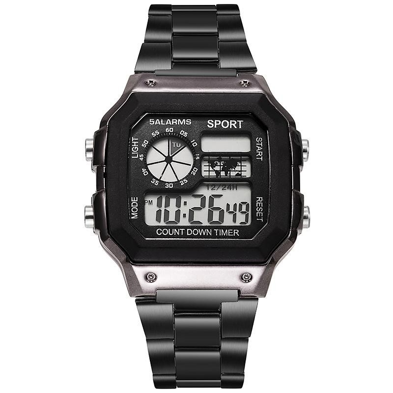 MAYZHISU Classic Men’s Digital Watches Luxury Stainless Steel Strap Sport Watche