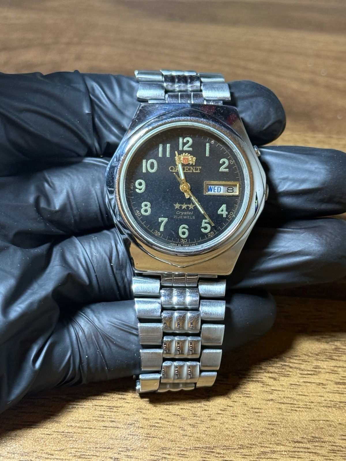 Orient Crystal 21 Jewels Watch Day/Date, Working