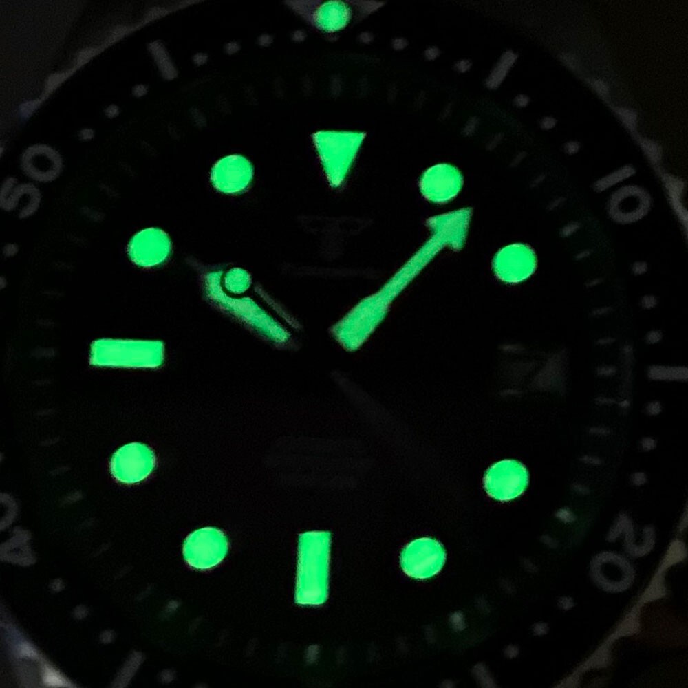 Tandorio 41mm Sapphire 20ATM Luminous Automatic NH35 Men Watch Steel Band Date