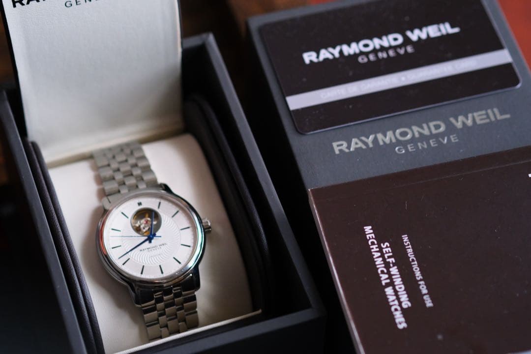 Raymond Weil Maestro Swiss Automatic Watch 395mm Steel Open Heart