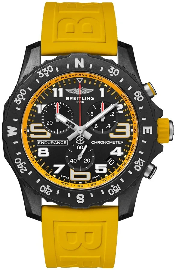 Breitling Endurance Pro Black/Yellow Dial Polymer 44mm Men’s Watch X82310A41B1S1