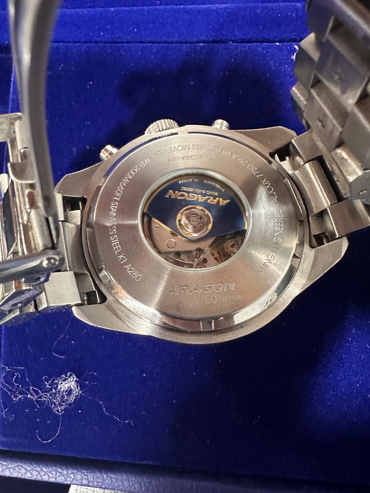 Aragon Limited Edition 32/50 Swiss Valjoux 7750 Automatic Chronograph Watch