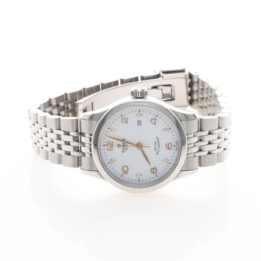Tudor 1926 29mm Diamond Steel Automatic Watch Ref. 91350 100% Authentic