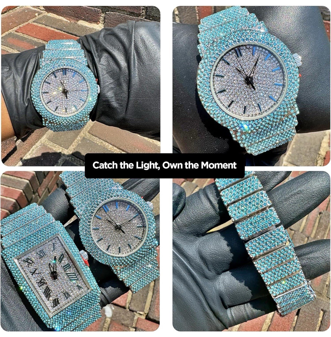Iced Out Turquoise Watch | Aqua 30M