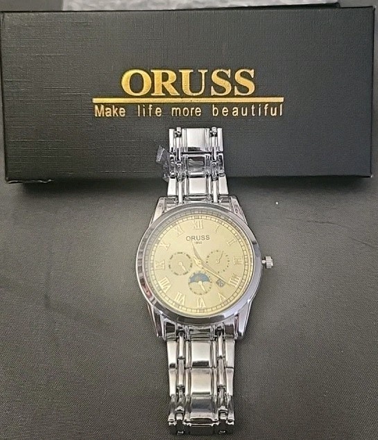 ORUSS 1853 Luxury Quartz Watch Automatic Movement With Box & Tool NEW!!!