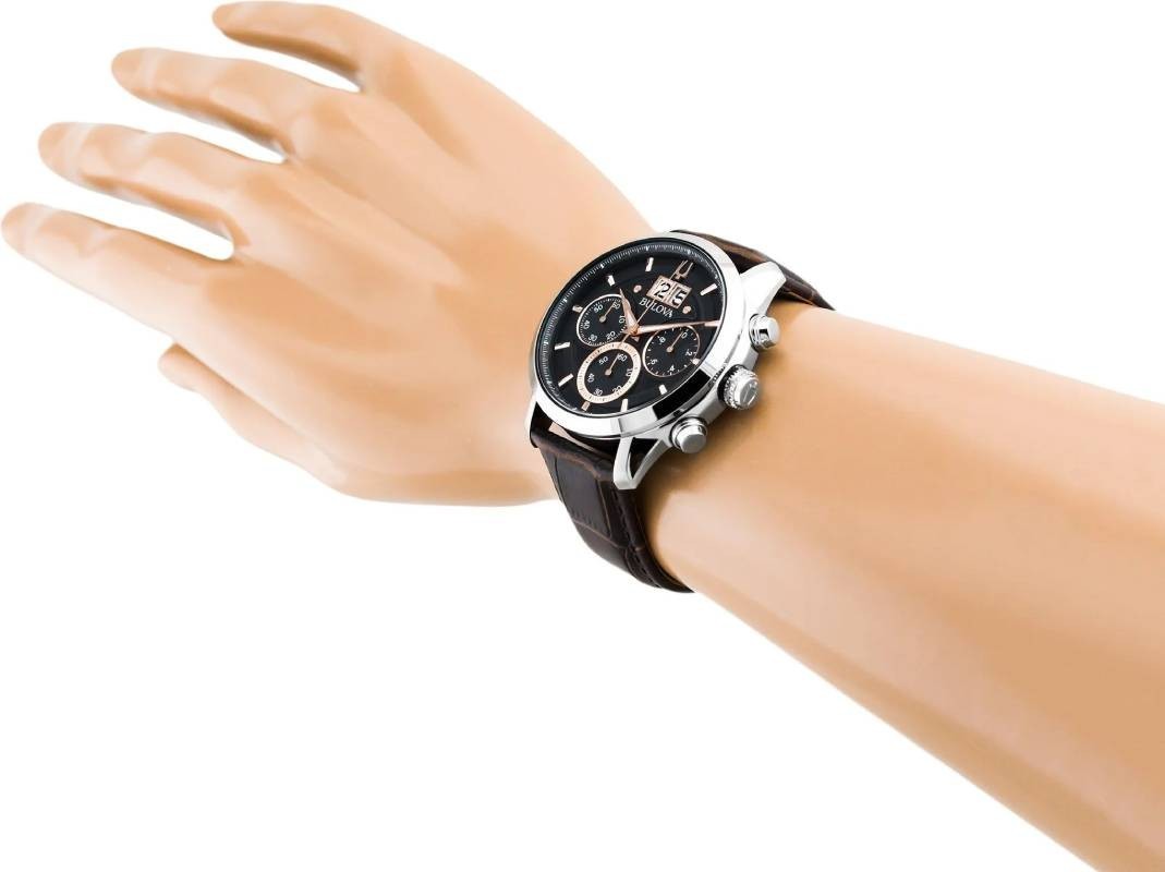 Bulova Men’s Sutton Quartz Chronograph Multi Dial Calendar 44mm Watch 96B311