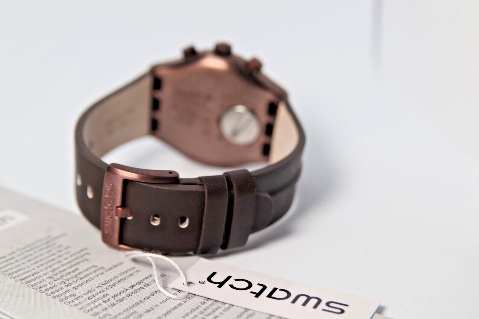 Swatch & Irony Chrono YVC100 Back To Copper 43mm Blue Gray Dial Glow