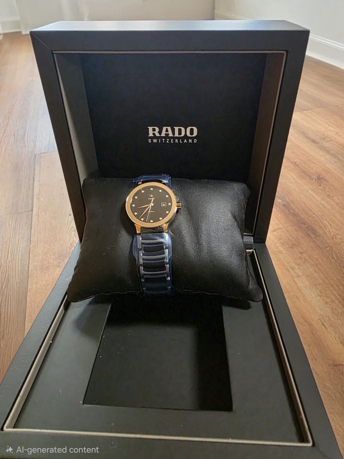 Ladies Watch Rado Centrix Automatix Diamond Gold Dial