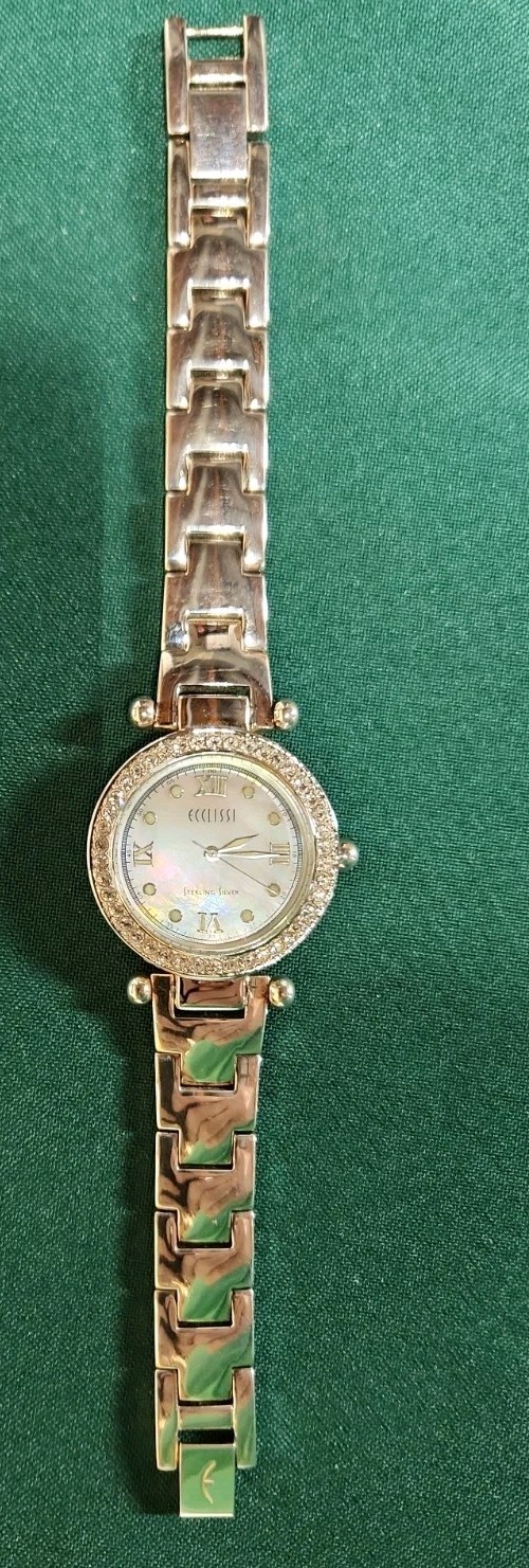 Sterling Silver Ecclissi Watch With Changeable Bezel And Bands- Vintage