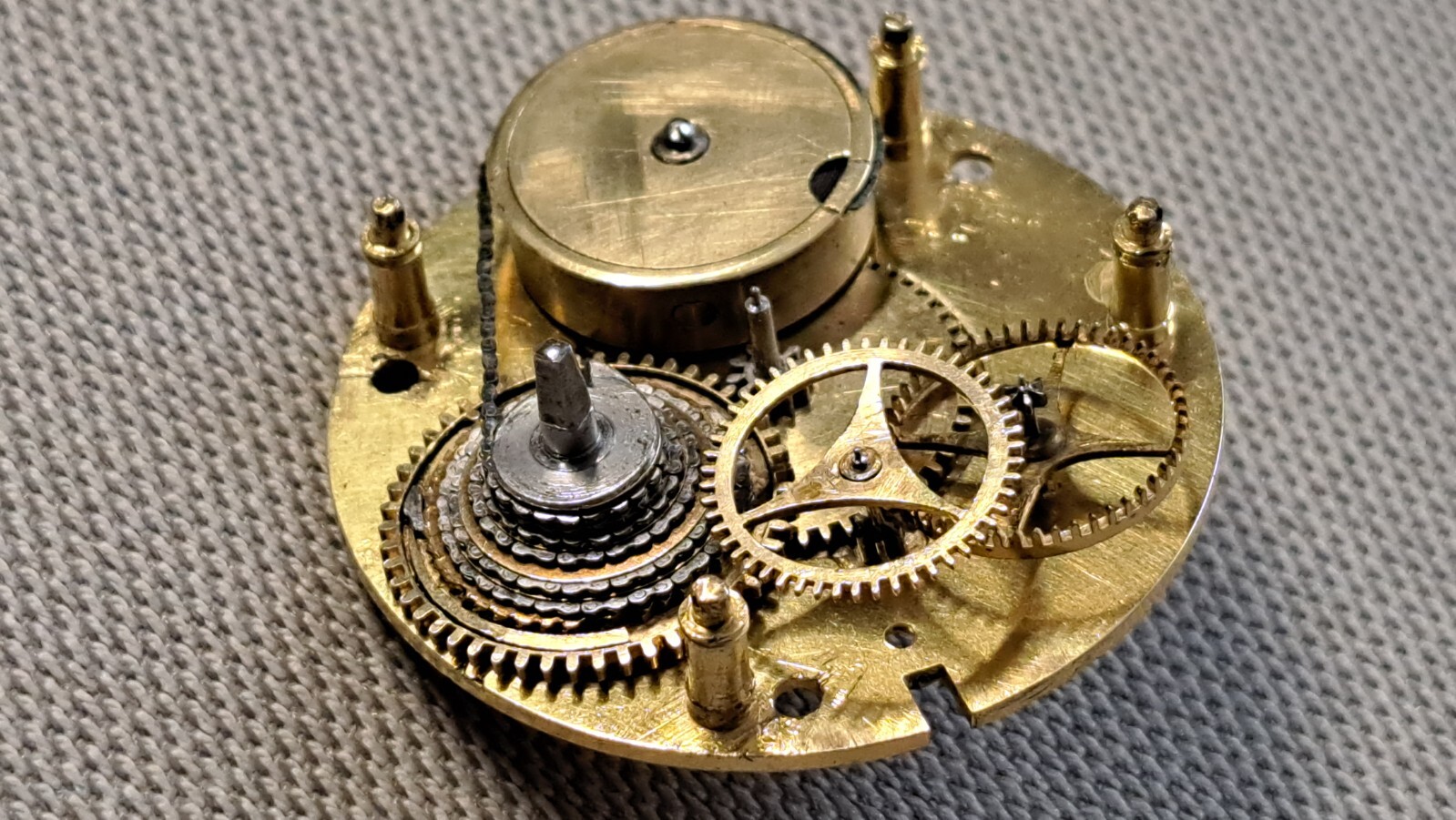 ⏳ DIFFICULT REPAIRS @ANTIQUE FUSEE POCKET WATCH DETENT CHRONOMETER/DUPLEX SILVER