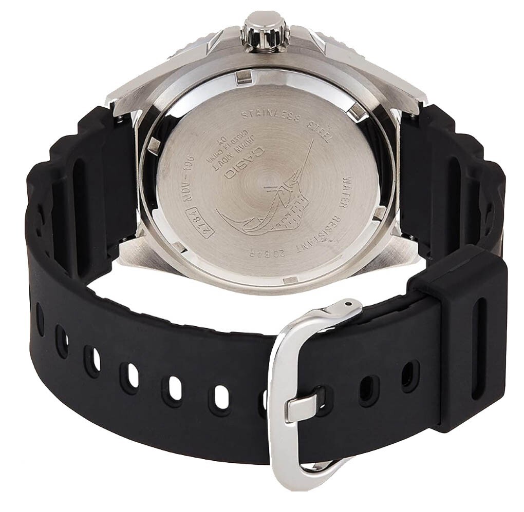 CASIO MDV106B-1A1V Mens DURO 200M Black Resin Strap wDate Analog Sport Watch $80