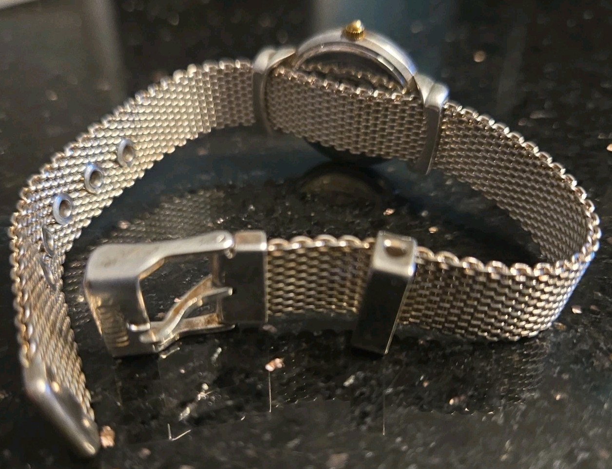 Vintage Sterling Silver Ecclissi Womens Quartz Watch 5002 Sterling Mesh Band