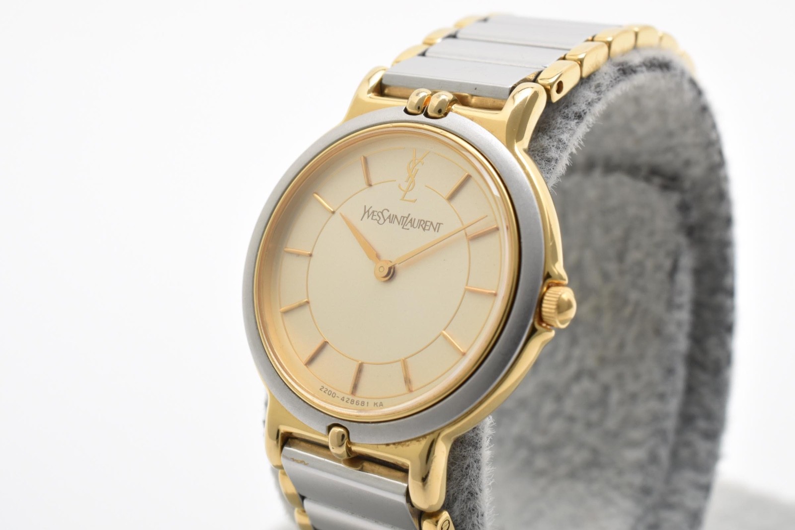 [Exc+5] Yves Saint Laurent 2200-228481 Ladies Qz Watch From JAPAN