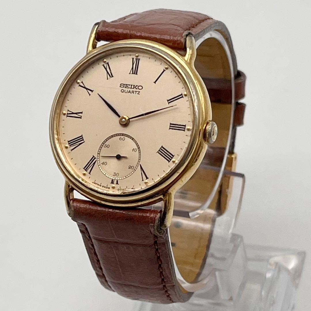 Seiko Men’s Vintage Gold Small Second Wristwatch with New Battery