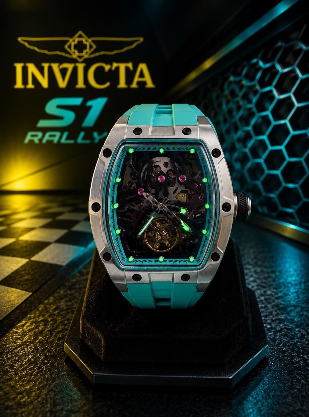 Invicta S1 Rally Orberus Automatic Men’s Watch, Skeleton Dial, 44mm Blue 49031