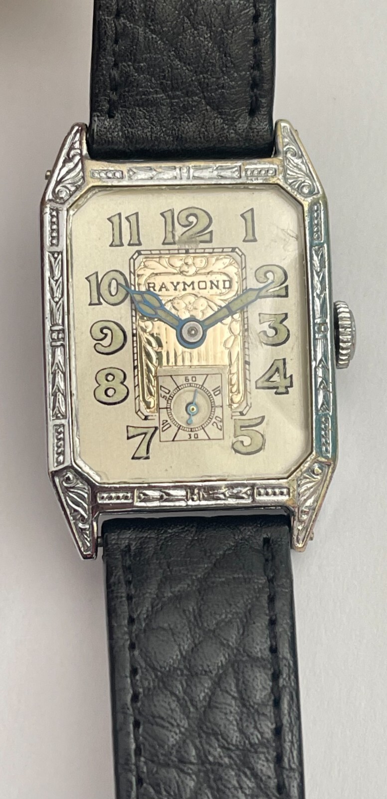 Antique RAYMOND Watch 15 Jewels 3 Adjustments Chromium Plated Antique Watch
