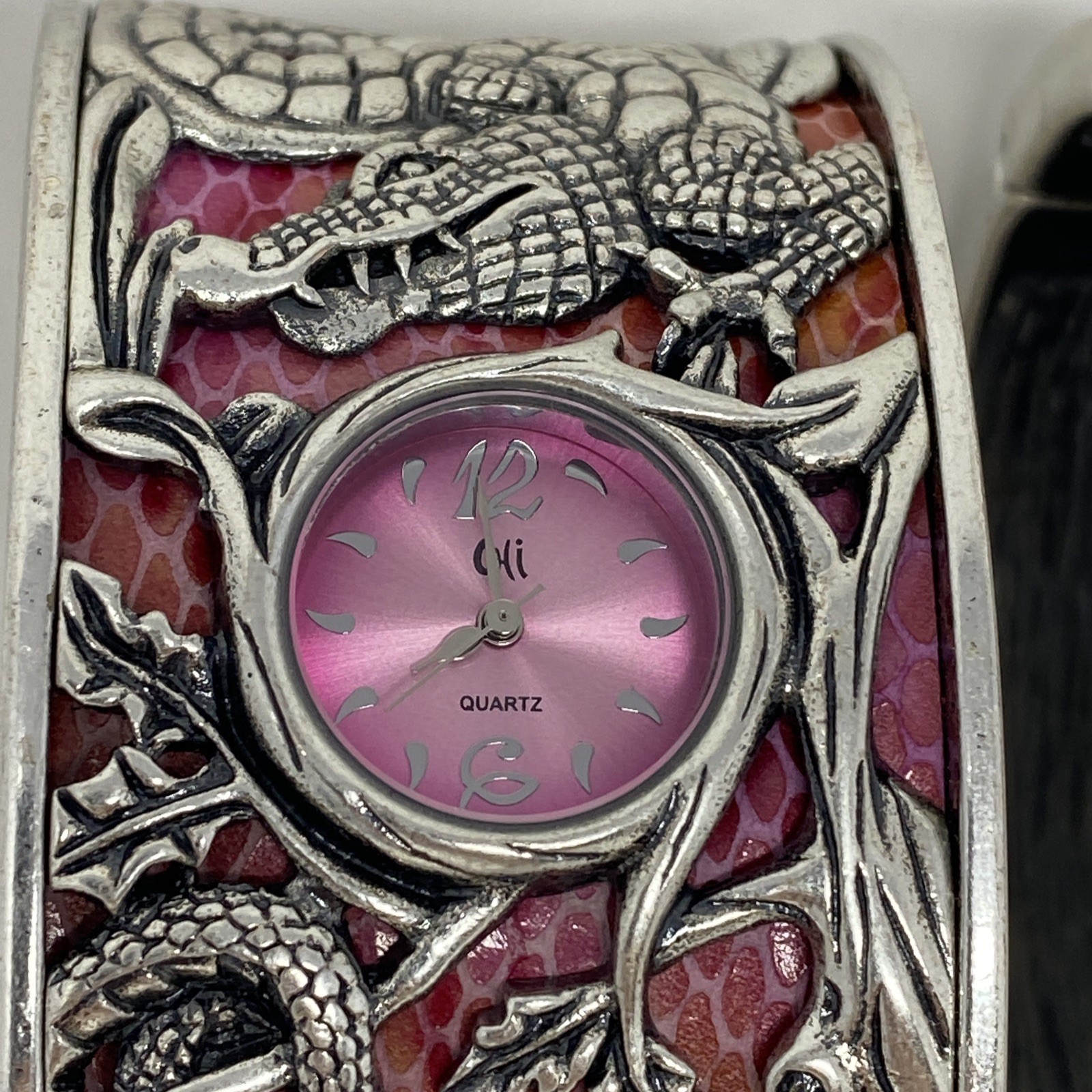 Chi By Falchi Hinged Bracelet Garden Watch B8119 Pink And Blue Not Of 2